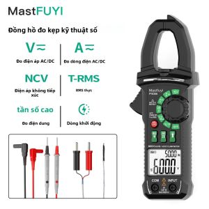 MASTFUYI 600A Máy Đo Kìm Kỹ Thuật Số True RMS Với Chức Năng Kiểm Tra NCV Ohm Hz Đồng Hồ Đo Điện Áp AC/DC Ampe Kế Máy Đo Dòng Xung Máy Đo Điện Dung