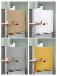 Refrigerator Cover Dust Proof Colorful Refrigerator Pocket Multipurpose Dust Cloth Home Textile Ref