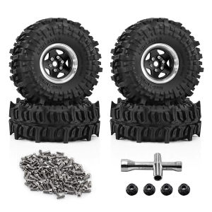 1.9" Beadlock Wheel Tire for 1/10 RC Crawler Axial SCX10 II III Pro TRX4 TRX6 Redcat Gen7/8 Upgrade Parts
