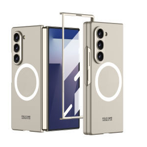 Slim Skin Feel Magnetic Wireless Charging Phone Case for Samsung Galaxy Z Fold 7 6 Fold7 Fold6 with Tempered Film Protective