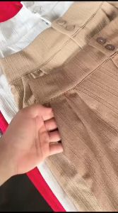 Jennie Knit Pants Celana Wanita Kulot Highwaist Knit Kancing Motif Polos Panjang