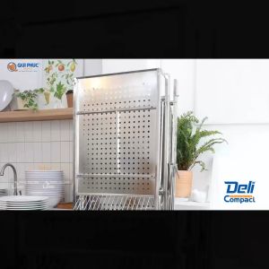 Kệ bếp inox 304 xếp gọn Deli Compact Qui Phúc Kệ inox nhà bếp
