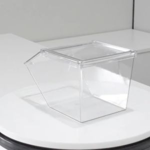 4 Piece Clear Tea coffee and candy Storage Container Box with Lid Stackable Bin Pantry Shelf Organizer Coffee Pods Packets Holder