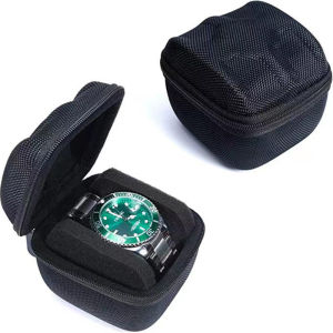 New Styl Watch Carrying Case Travel Storage Box EVA Watch Protector Portable Jewelry Hard Case with Pillow for Wristwatches