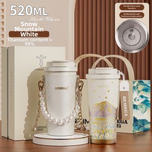 Pure Titanium Womens Straw Travel Tumbler