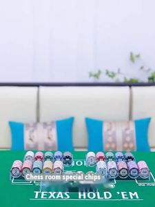 Colorful Texas Poker Chips: High-Quality 14 Gram Poker Chips with 7 Denominations for Home Party