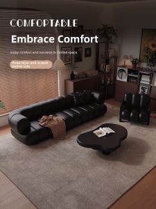 HUASHEMEIJI | Retro Straight Sofa