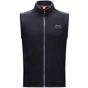 Jeep | Jeep Mens Fleece Vest Lightweight Warm Outdoor Windproof Breathable Wear Resistant Anti-static Autumn Winter Spring Camping Hiking Climbing