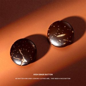 Nút Vỏ Dừa Gỗ Cổ Điển Tròn Cao Cấp Cho Quần Áo Trẻ Em Áo Len Dệt Kim Áo Sơ Mi Nút Vỏ Dừa Nút Quần Áo DIY