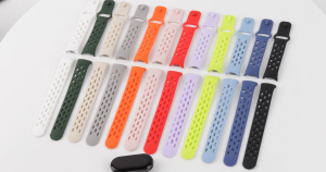 Silicone Rubber Strap Band for Xiaomi Mi Band 9/8 Soft Breathable Sport Replacement Band Belt Bracelet Wristbands Accessories for Tali Jam Tangan Smartwatch MiBand 9 NFC