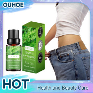 OUHOE | Lymphatic Drainage Oil Weight Loss Detox Fat Burning Promote Metabolism Firming Belly Thigh Body Massage Cypress Essential Oil