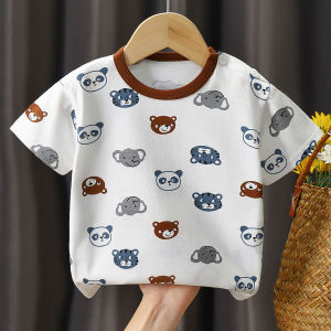 Pure Cotton Short Sleeve T-Shirt for Babies Boys Girls Children Summer Clothes Half Sleeve Top 0 Years Old 1 Toddler 3 Treasure