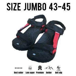 SENDAL GUNUNG Jumbo PRIA WANITA BIGSIZE 43-45 SANDAL OUTDOOR . Lem kuat anti slip