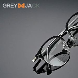 Grey Jack Frame Kacamata Model Oval Bahan TR90+Metal Simple dan Ringan Bisa Minus Antiradiasi Blueray Photocromic Bluecromic New Pria dan Wanita 8037