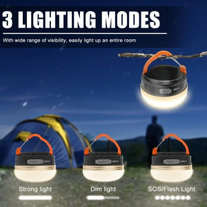 High Power Camping Lantern Tents Lamp 1200mah USB Rechargeable Portable Camping Lights Outdoor Hiking Night Hanging Lamp
