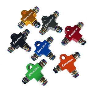 Universal Motorcycle Modified Hydraulic Brake Hose Line CNC Pipe Tee Connector Tee Coupling Tee Fitting 3 way Adapter