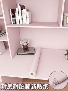 Miếng Dán Bàn Làm Việc Dày Màu Hồng Cho Ký Túc Xá Sinh Viên Miếng Dán Tường Chống Thấm Nước Kháng Khuẩn Miếng Dán Tủ Quần Áo Trang Trí Đơn Giản Hiện Đại