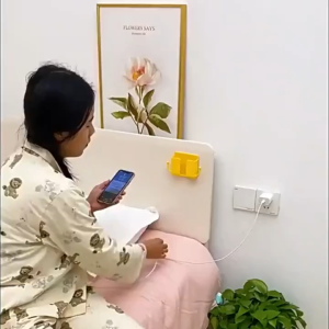 Rak Holder HP Kuping Tempel Dinding Tembok Stand Tempat Dudukan Handphone Gantungan 2 Kait Charger Hape Remote Remot AC TV