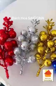 (Hàng Loại 1-13cm) Cành Sung Quả Sung Kim Tuyến Nhiều Màu Sắc Trang Trí Giỏ Quà Tết Cây Thông Noel 2025