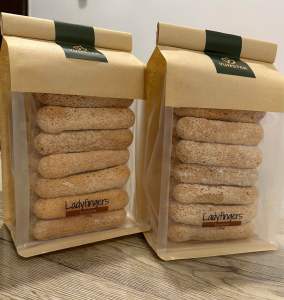 32pcs ladyfinger biscuits for tiramiru-lesssugar Homemade Ladyfinger Biscuits biskut jari Savoiardi bonomi