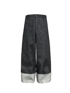 JCAESAR STUDIO | Turn-up Original Raw Denim Jeans Pre-washed Colorfast
