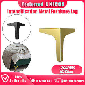 10/15CM Metal Triangle Furniture Leg Sofa Feet Replacement Home Hareware Holder with Silicone Pad for Bed Couch Cabinet Cupboard Table