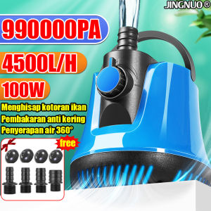 Memompa dalam 1 detik PUXINKJ pompa air 100w 4500L/H 45000pa Celup Aquarium pompa air akuarium Hisap yang kuat Memompa air dan feses tidak ada suara Cocok untuk akuarium kolam kolam ikan pompa air akuarium kecil pompa air akuarium satu paket murah