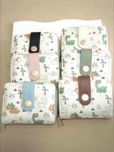 Baellerry Fashion Cute Bear Print Womens Short Wallet PU Leather Coin Purse Card Holder Billfold for Students And Girls