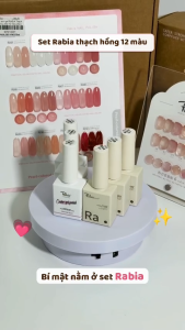 Set sơn gel RABIA Thạch Hồng Jelly 12 màu