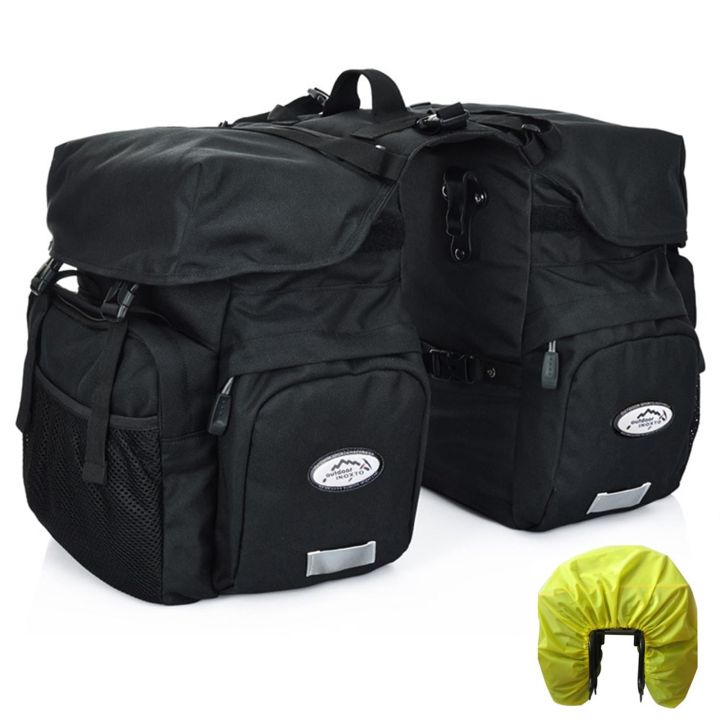 Pilgrim BLO44-170_2 Bicycle Pannier Bag Set - Beige, Double Rear Bag With Handlebar Bag, Water-Repellent
