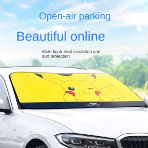 LCX Car Sun Protection Visor Car Front Windshield Glass Sunshade Sun Protection Sun-Proof Heat Insulator Curtain Heat-Insulating Film Universal Car Window Sun Car Supplies