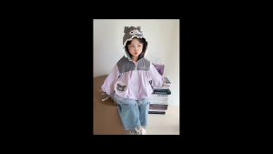 BB137 แจ็คเก็ตเด็กผู้หญิง มีฮู้ด ลายการ์ตูน งานน่ารักมาก มีสองสี