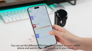 Awei H36 1.52 "HD Screen Smart Watch Blood Glucose Blood Pressure Monitoring with 100+Sport Modes Fitness Watch with IP68 Waterproof GPS Positioning Outdoor Watch Compatible with All Mobile Phones