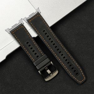 Silicone Leather strap for Samsung galaxy watch 8/8 classic 46MM business band for galaxy watch ultra 2025/7 47mm Sport Bracelet