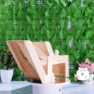 Hamtoro JUMBO Hiding Cave Kayu Rumah Bawah Tanah Hamster/Landak Mini Besar