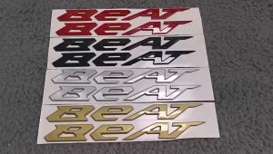 2PCS 3D Emblem BEAT Timbul Emblem Timbul Motor BEAT Logo BEAT Timbul Stiker BEAT