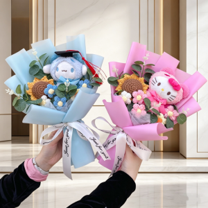Sanrio | Hello Kitty With Sunflowers Creative Sanrio Handmade Bouquet New Year Birthday Valentine Christmas Graduation Gift