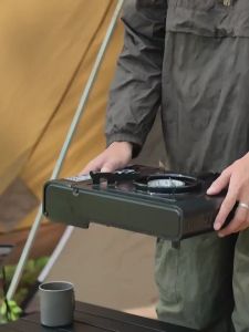 Portable Stove Butane Gas Stove with Case Multifunctional Gas Stove Hiking Picnic Gathering Cassette Stove Can be used at home and outdoors with box