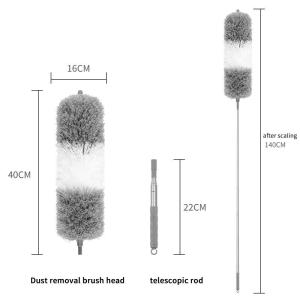 EELHOE | Extendable Microfiber Duster 280CM Long Pole Washable Flexible Head for Home Ceiling Window Frame Cleaning