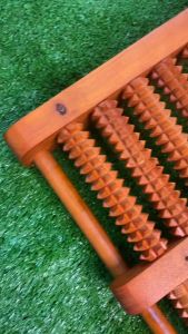 [HÀNG LOẠI 1] Bàn lăn chân gỗ Massage 6 hàng gỗ cao su tự nhiên matxa huyệt đạo ( 31 x 24 x 10 cm) [HIỆU QUẢ]