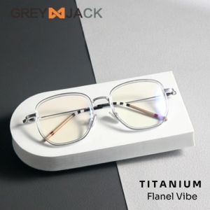 Grey Jack Kacamata Antiradiasi Blueray Bahan Titanium Model Kotak Ringan Fashionable Bisa Minus 88003