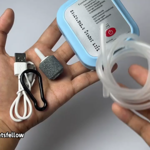 ปั้มน้ำออกซิเจนตู้ปลา เครื่องปั๊มออกซิเจน ปั้มอากาศ แบตเตอรี่แบบชาร์จได้ หัวชาร์จ USB ปั้มลมขนาดเล็ก สำหรับตกปลากลางแจ้ง อายุแบตเตอรี่ 90 ชั่วโมง