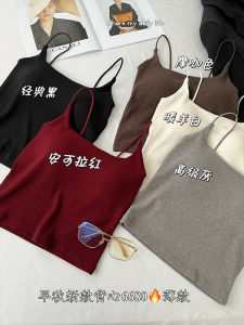 เสื้อกั๊กผ้าฝ้ายกลมเกลี้ยงคอเหลี่ยมฤดูใบไม้ร่วง/ฤดูหนาวสำหรับผู้หญิง เสื้อชั้นในเซ็กซี่ แขนกุด ปิดด้วยซิป ทรงเข้ารูป