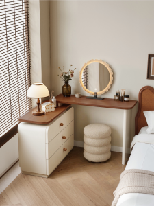 OYIla | Vintage Compact Vanity Table Nightstand Integrated Small Size