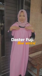Dress Fuji Kerut Dada Bahan Cringkle Airflow