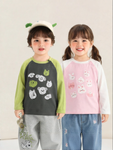 CUTEPANDAS | Áo Thun Tay Dài Hình Thú Cho Bé