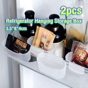 BIBLIO Hanging Storage Box Refrigerator Multi Function Hanging Translucent Seasoning Bag Storage Box 2Pcs