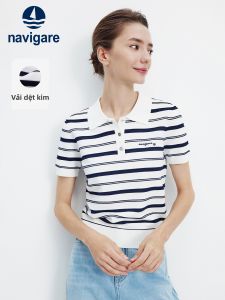 Navigare | Áo Polo Len Nữ Có Dải Sọc