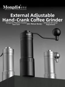 MONGDIO | Manual Coffee Grinder Titanium Coated Core Coffee Bean Grinder