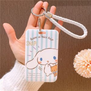 Christmas gifts Sanrioed Anime Cinnamoroll Id Bus Subway Bank Card Cartoon Cute Student Cover Name Tag Lanyard Pendant Girl Kawaii Hellokittys